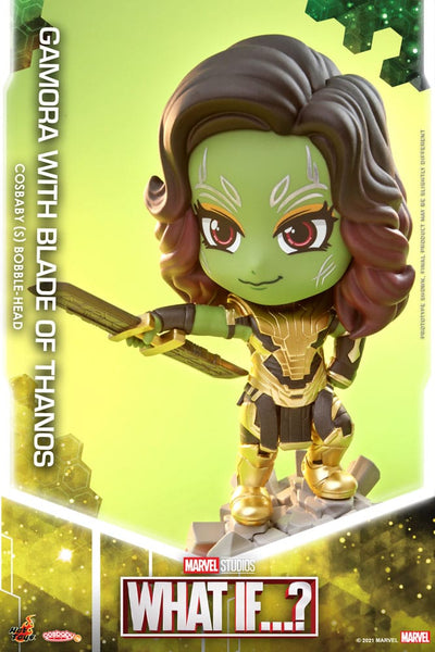 What If...? Cosbaby (S) Mini Figure Gamora (with Blade of Thanos) 10cm - Mini Figures - Hot Toys - Hobby Figures UK