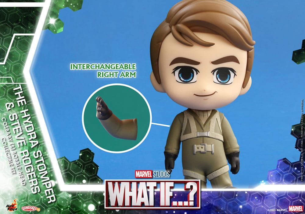 What If...? Cosbaby (S) Mini Figures Hydra Stomper & Steve Rogers 10cm - Mini Figures - Hot Toys - Hobby Figures UK
