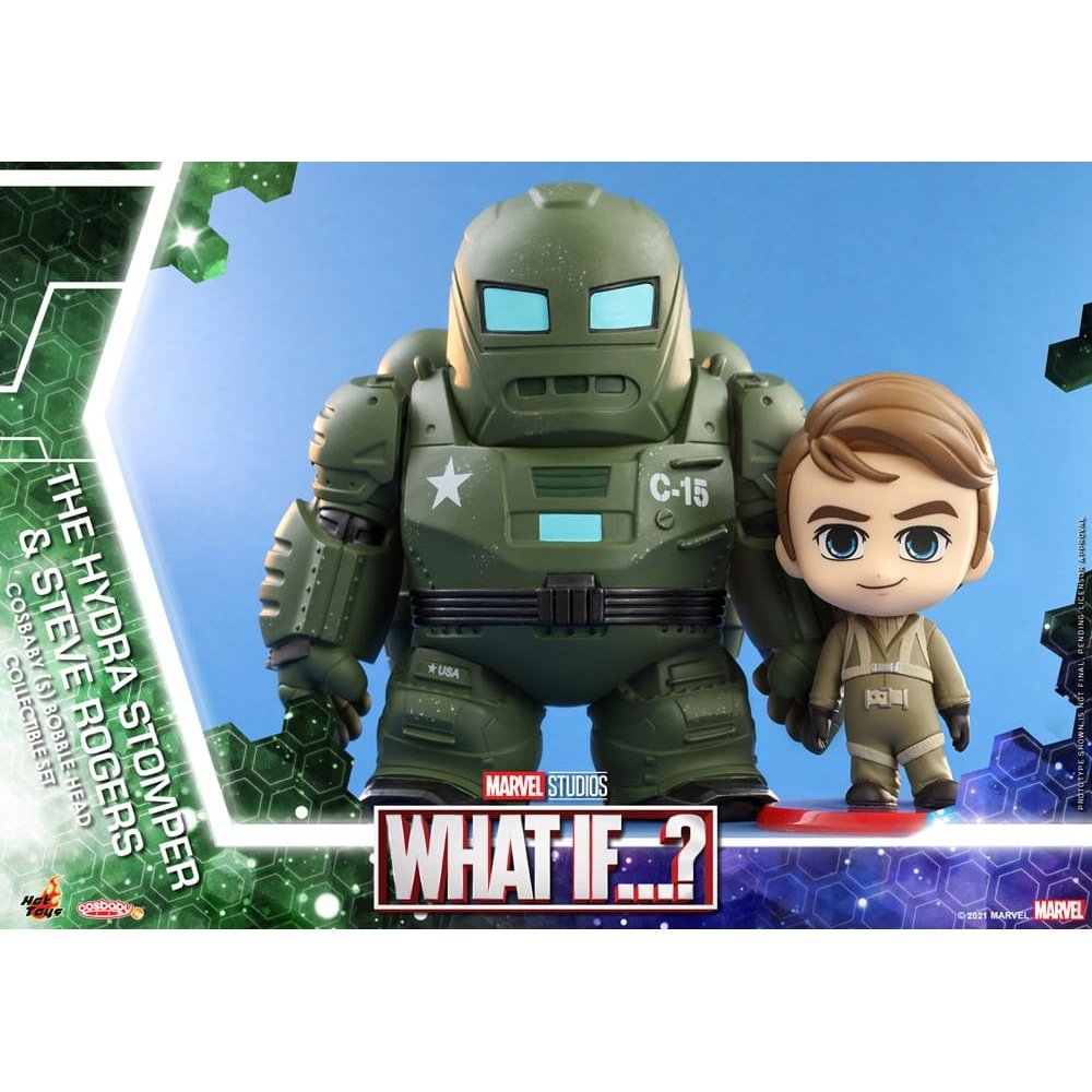 What If...? Cosbaby (S) Mini Figures Hydra Stomper & Steve Rogers 10cm - Mini Figures - Hot Toys - Hobby Figures UK