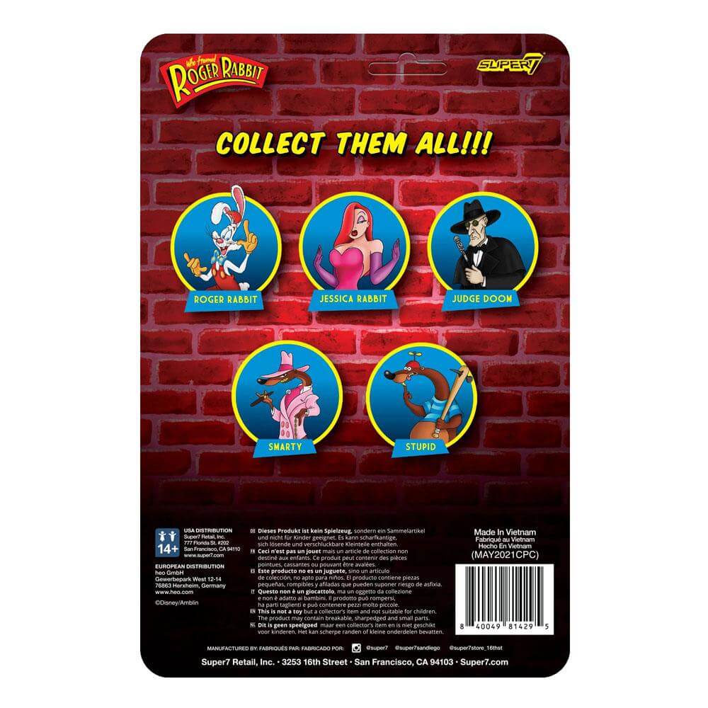 Who Framed Roger Rabbit ReAction Action Figure Stupid 10cm - Action Figures - Super7 - Hobby Figures UK