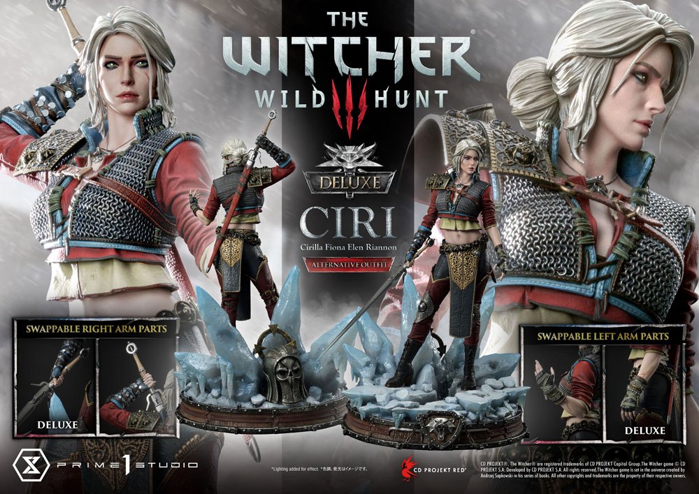 Witcher 3 Wild Hunt Statue 1/4 Cirilla Fiona Elen Riannon Alternative Outfit Deluxe Bonus Version 55cm - Scale Statue - Prime 1 Studio - Hobby Figures UK