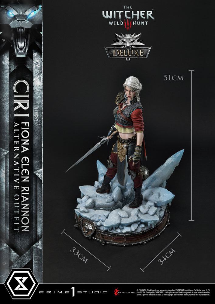 Witcher 3 Wild Hunt Statue 1/4 Cirilla Fiona Elen Riannon Alternative Outfit Deluxe Bonus Version 55cm - Scale Statue - Prime 1 Studio - Hobby Figures UK