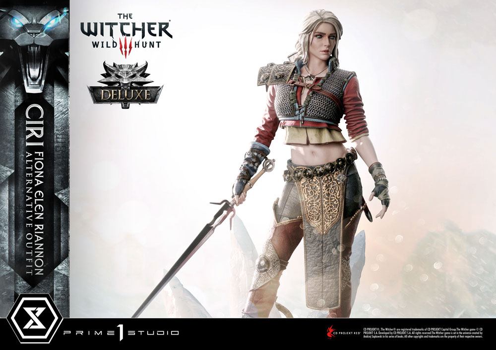 Witcher 3 Wild Hunt Statue 1/4 Cirilla Fiona Elen Riannon Alternative Outfit Deluxe Bonus Version 55cm - Scale Statue - Prime 1 Studio - Hobby Figures UK