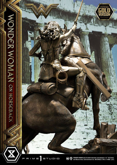 Wonder Woman Statue Wonder Woman on Horseback Gold Version 138cm - Scale Statue - Prime 1 Studio - Hobby Figures UK