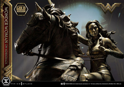Wonder Woman Statue Wonder Woman on Horseback Gold Version 138cm - Scale Statue - Prime 1 Studio - Hobby Figures UK