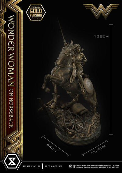 Wonder Woman Statue Wonder Woman on Horseback Gold Version 138cm - Scale Statue - Prime 1 Studio - Hobby Figures UK
