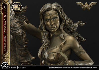 Wonder Woman Statue Wonder Woman on Horseback Gold Version 138cm - Scale Statue - Prime 1 Studio - Hobby Figures UK