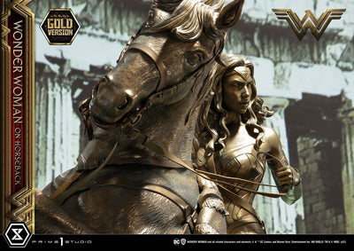 Wonder Woman Statue Wonder Woman on Horseback Gold Version 138cm - Scale Statue - Prime 1 Studio - Hobby Figures UK
