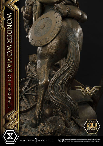 Wonder Woman Statue Wonder Woman on Horseback Gold Version 138cm - Scale Statue - Prime 1 Studio - Hobby Figures UK