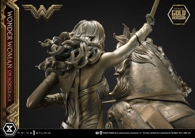 Wonder Woman Statue Wonder Woman on Horseback Gold Version 138cm - Scale Statue - Prime 1 Studio - Hobby Figures UK