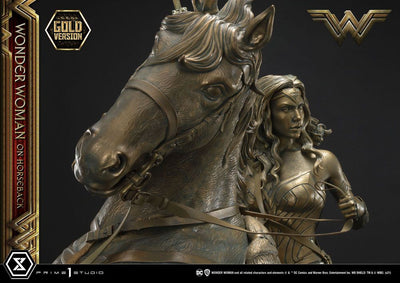 Wonder Woman Statue Wonder Woman on Horseback Gold Version 138cm - Scale Statue - Prime 1 Studio - Hobby Figures UK