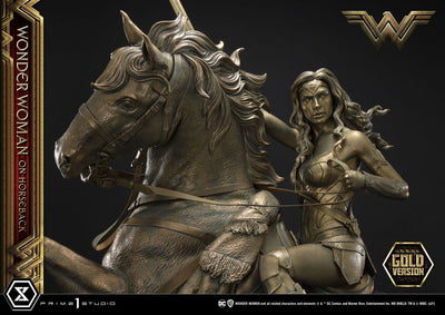 Wonder Woman Statue Wonder Woman on Horseback Gold Version 138cm - Scale Statue - Prime 1 Studio - Hobby Figures UK