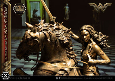 Wonder Woman Statue Wonder Woman on Horseback Gold Version 138cm - Scale Statue - Prime 1 Studio - Hobby Figures UK