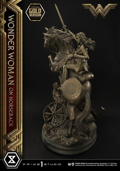 Wonder Woman Statue Wonder Woman on Horseback Gold Version 138cm - Scale Statue - Prime 1 Studio - Hobby Figures UK