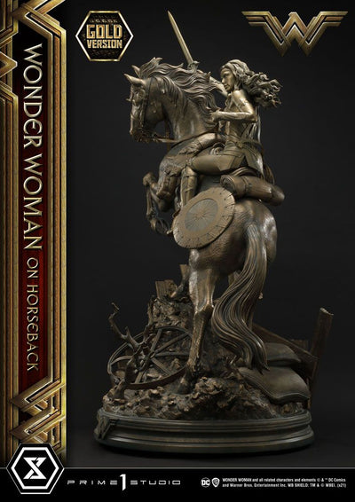 Wonder Woman Statue Wonder Woman on Horseback Gold Version 138cm - Scale Statue - Prime 1 Studio - Hobby Figures UK