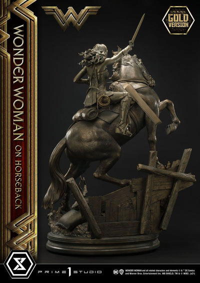 Wonder Woman Statue Wonder Woman on Horseback Gold Version 138cm - Scale Statue - Prime 1 Studio - Hobby Figures UK