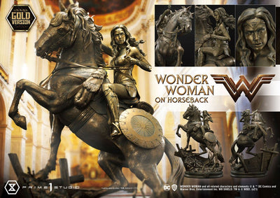 Wonder Woman Statue Wonder Woman on Horseback Gold Version 138cm - Scale Statue - Prime 1 Studio - Hobby Figures UK
