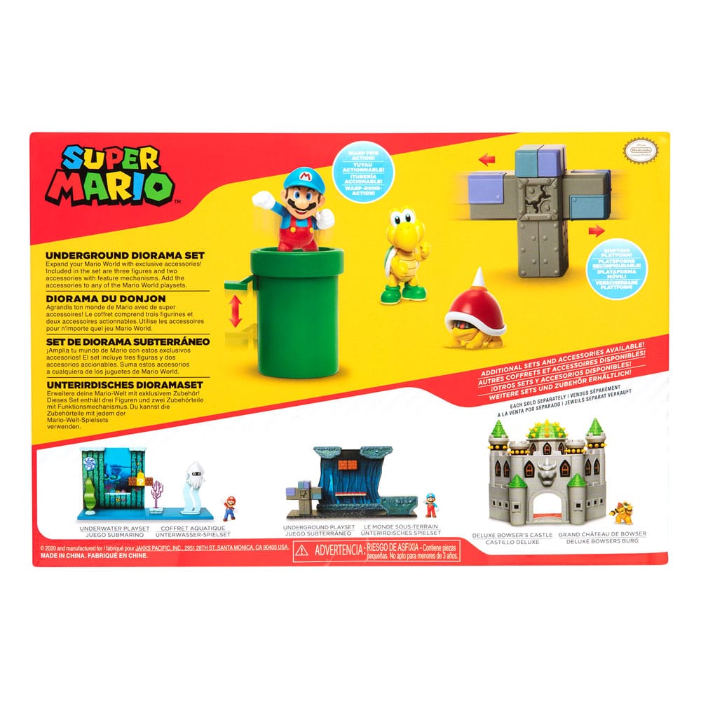 World of Nintendo Super Mario Diorama Set Underground Hobby Figures