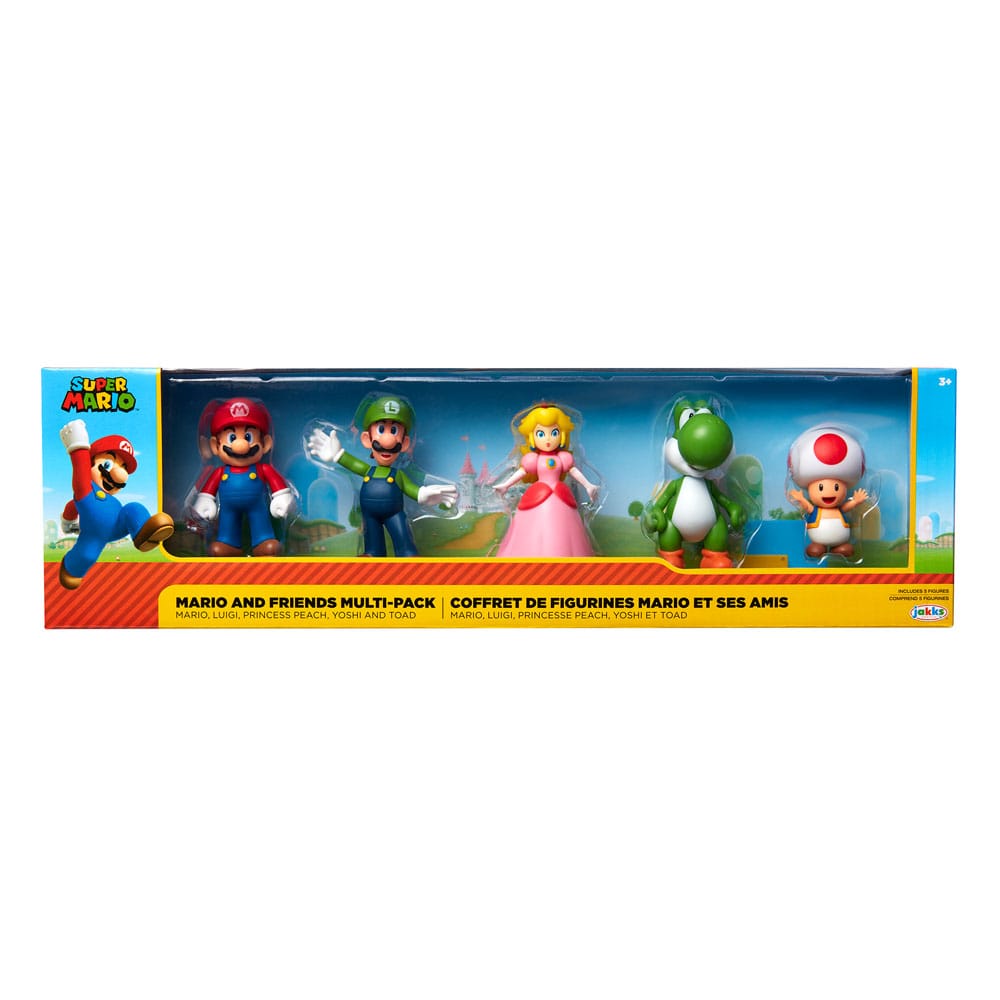 World of Nintendo Super Mario & Friends Figures 5-piece box set Exclusive - Mini Figures - Jakks Pacific - Hobby Figures UK