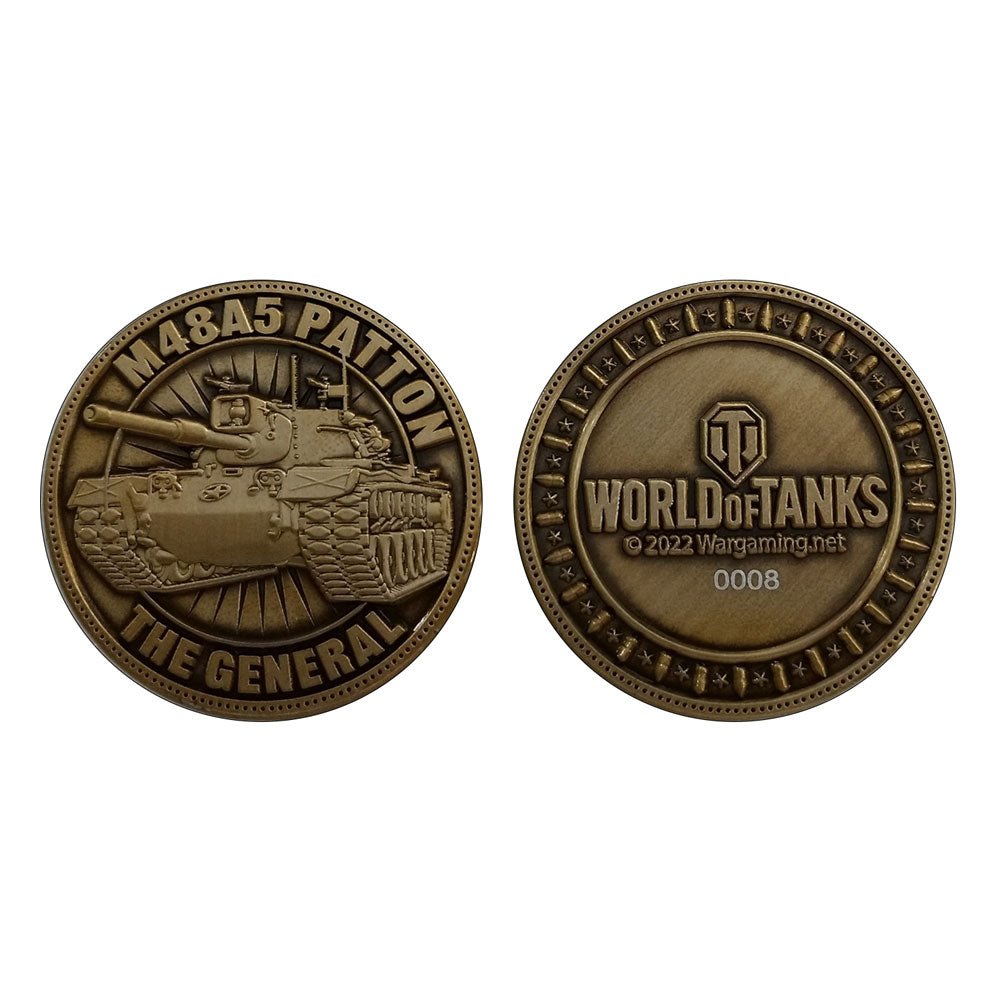 World of Tanks Collectable Coin Patton Tank Limited Editon - Scale Statue - FaNaTtik - Hobby Figures UK